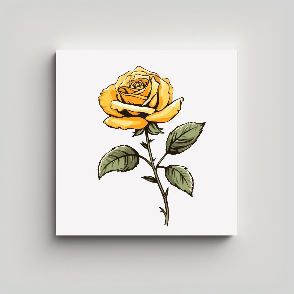 GENERICO - Arte De Pared Minimalista Armonía En Amarillo 90x90 Cm