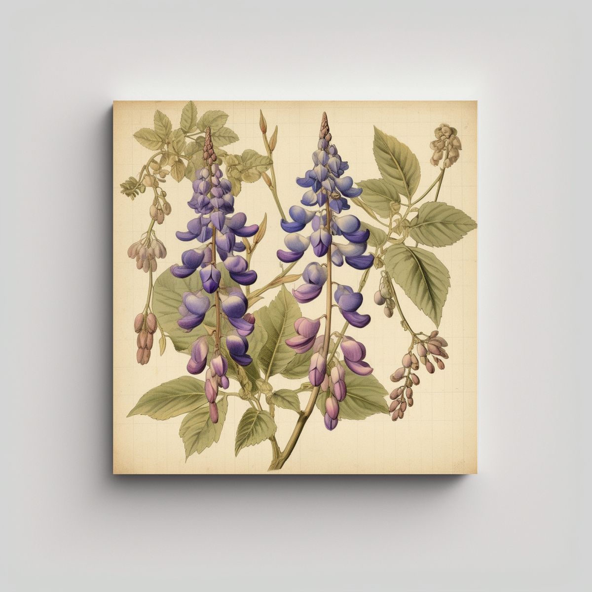 GENERICO - Ilustración Alegre Vintage Arte Decorativo Para 80x80 Cm