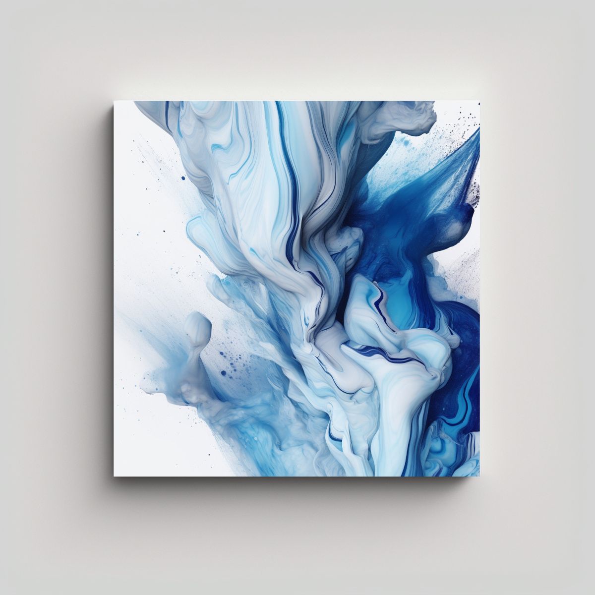 GENERICO - Cuadro Inspiración Invierno Nieve Arte Fluida 8k 90x90 Cm