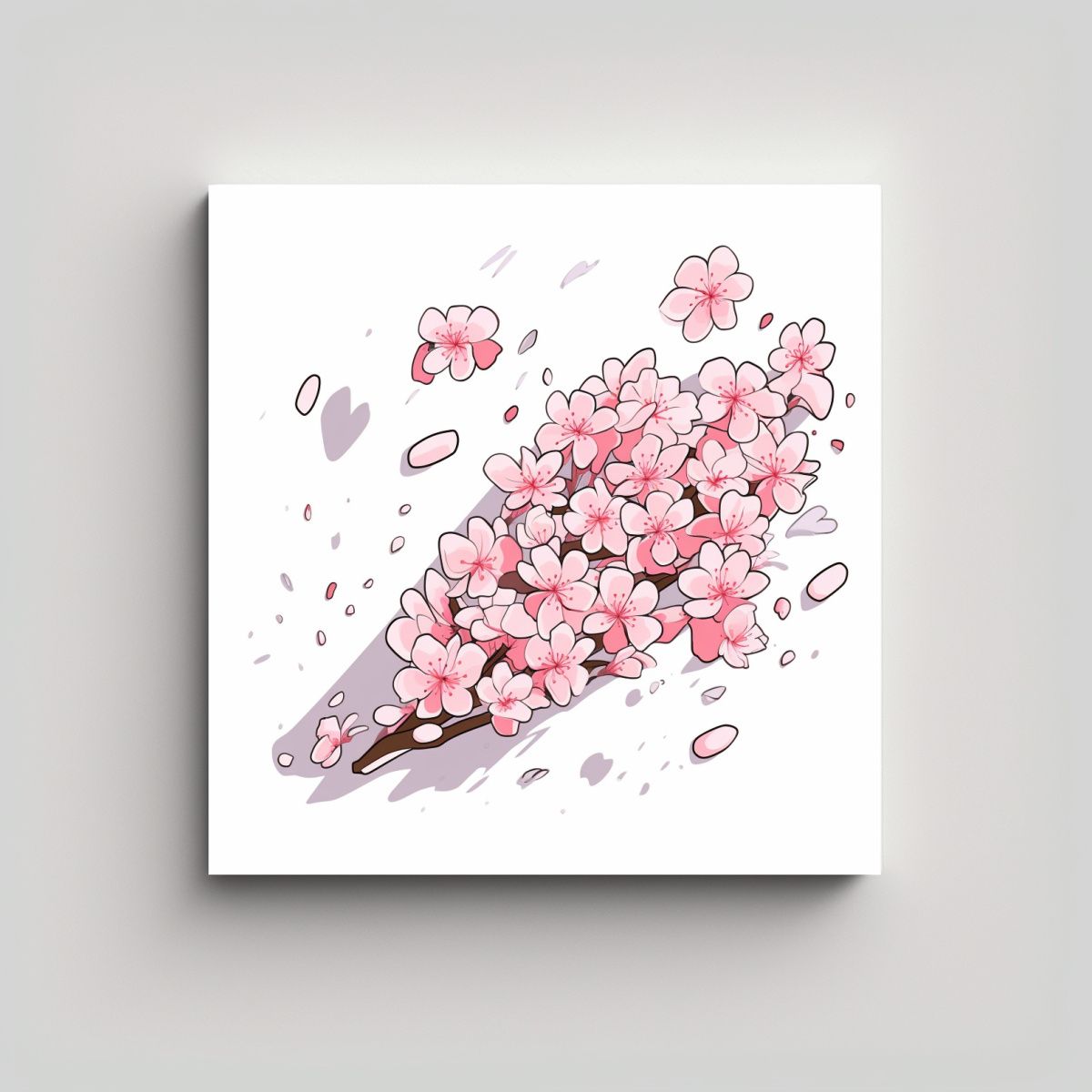 GENERICO - Cuadro Inspiracional De Cerezos En Alta Calidad 90x90 Cm