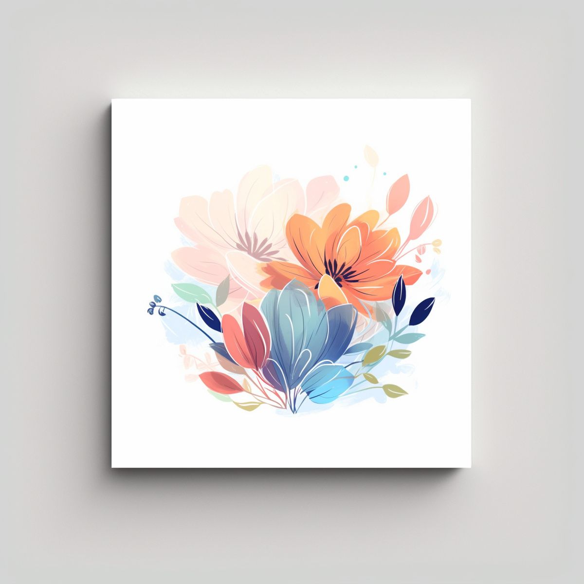 GENERICO - Pintura Estrellada Eterea En Tonalidades Pastel 80x80 Cm