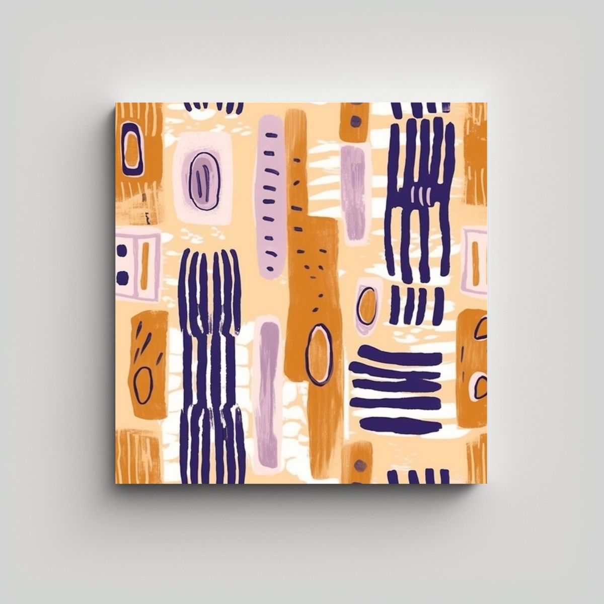 GENERICO - Cuadro Decorativo Estilo Montaña En Tonos 70x70 Cm