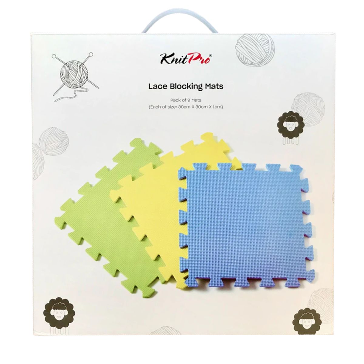 GENERICO - Mats de Bloqueo tejido 9 piezas KnitPro