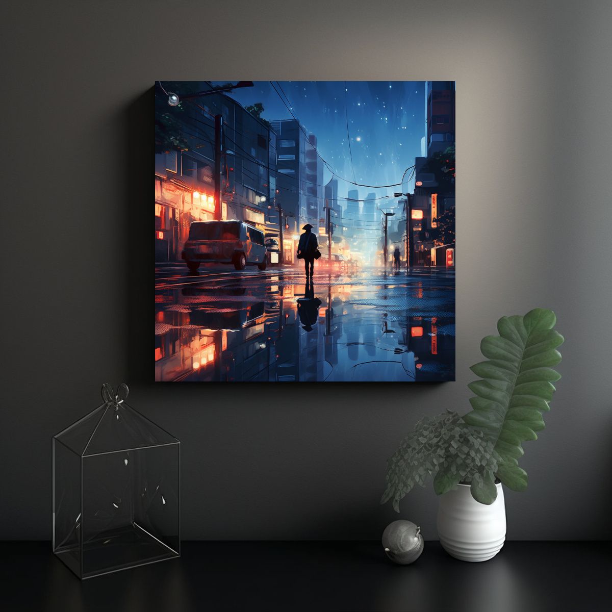 GENERICO - Cuadro Relieve De Alienígenas Invadiendo Vista 90x90 Cm