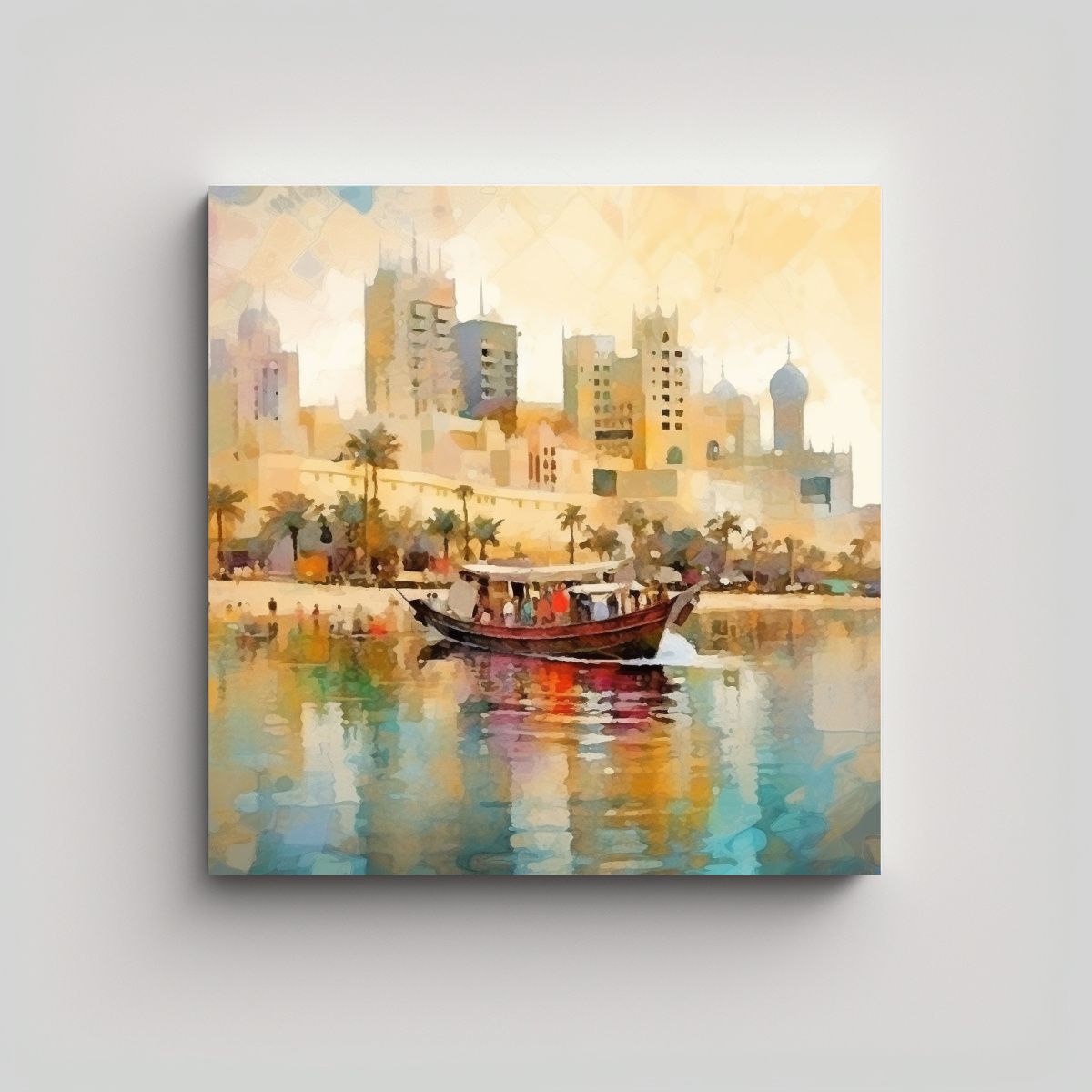 GENERICO - Escena Impresionista De Tarjeta De Lienzo Tema 80x80 Cm