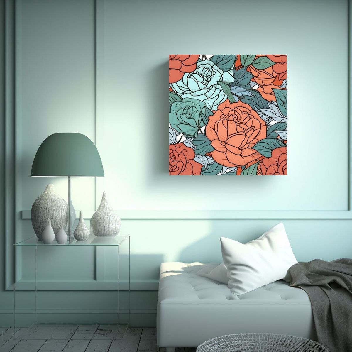 GENERICO - Lienzo Decorativo De Jesús Para Bodas Con 70x70 Cm