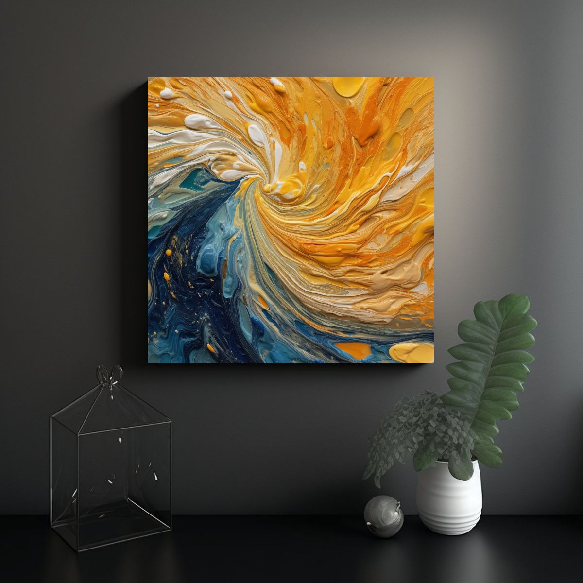 GENERICO - Pintura Acuarela Terra Fusion Fusión Atrevida 90x90 Cm