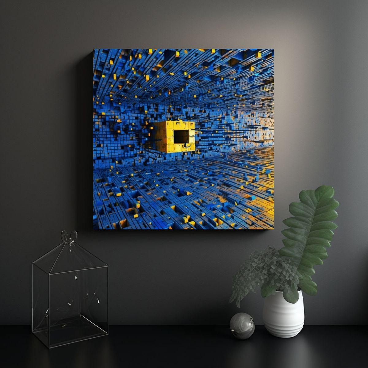 GENERICO - Cuadro Decorativo Lienzo Movimiento Vitalidad 90x90 Cm