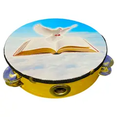 CASTELLON - Pandero Con Parche Cris20 20cm Doble Fila Café