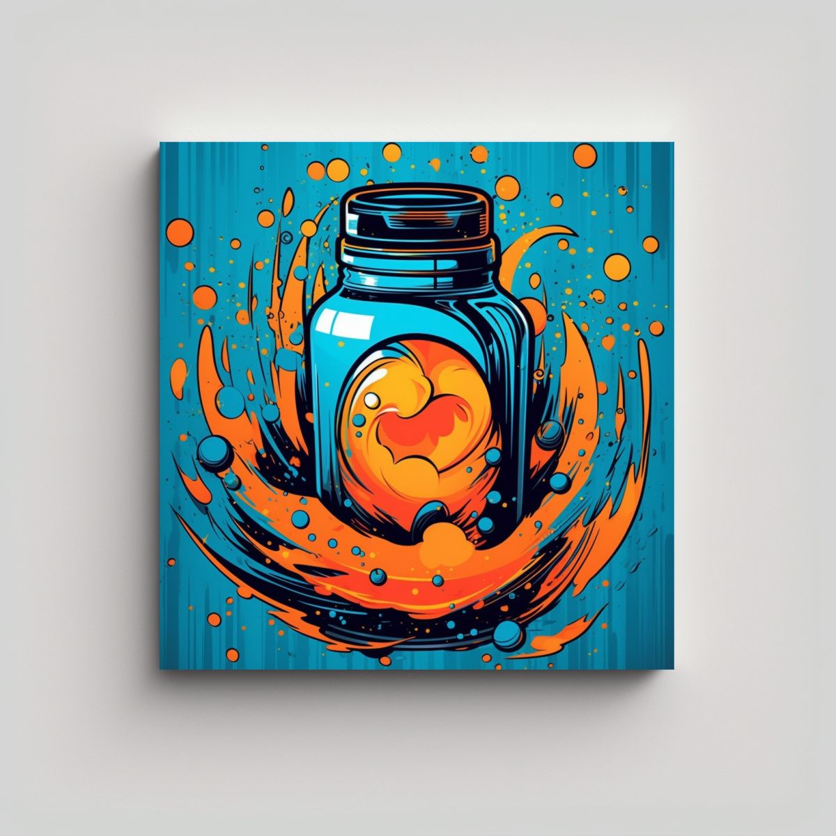 GENERICO - Cuadro Estilo Galería V Poción De Amor Pop Art 80x80 Cm