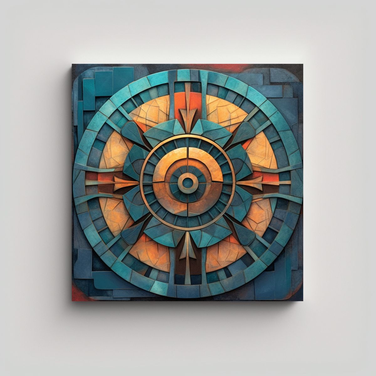 GENERICO - Cuadro Mandala Tridimensional Exótico En Lienzo 90x90 Cm