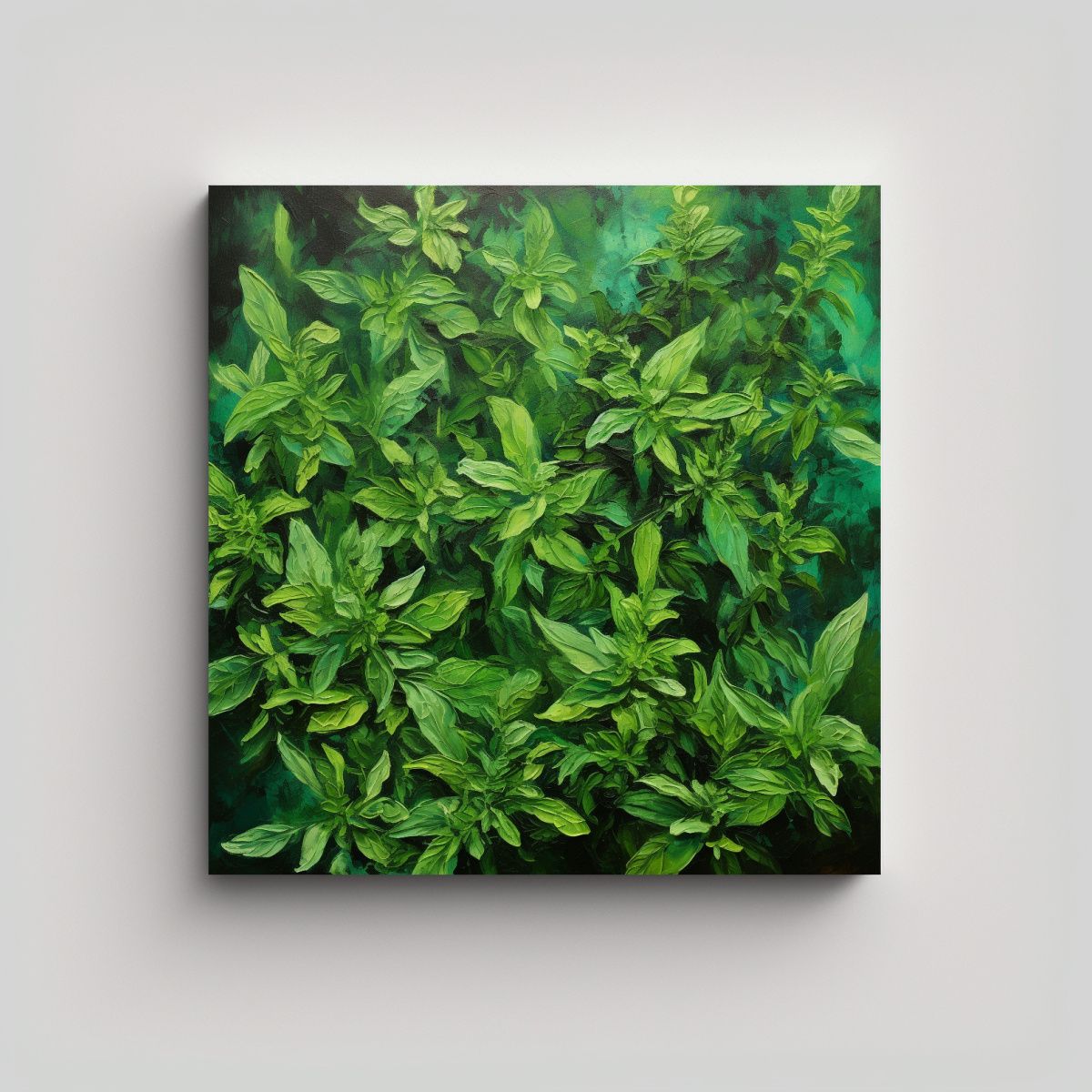 GENERICO - Pintura De Arte De Pared Herbas De Menta En 80x80 Cm