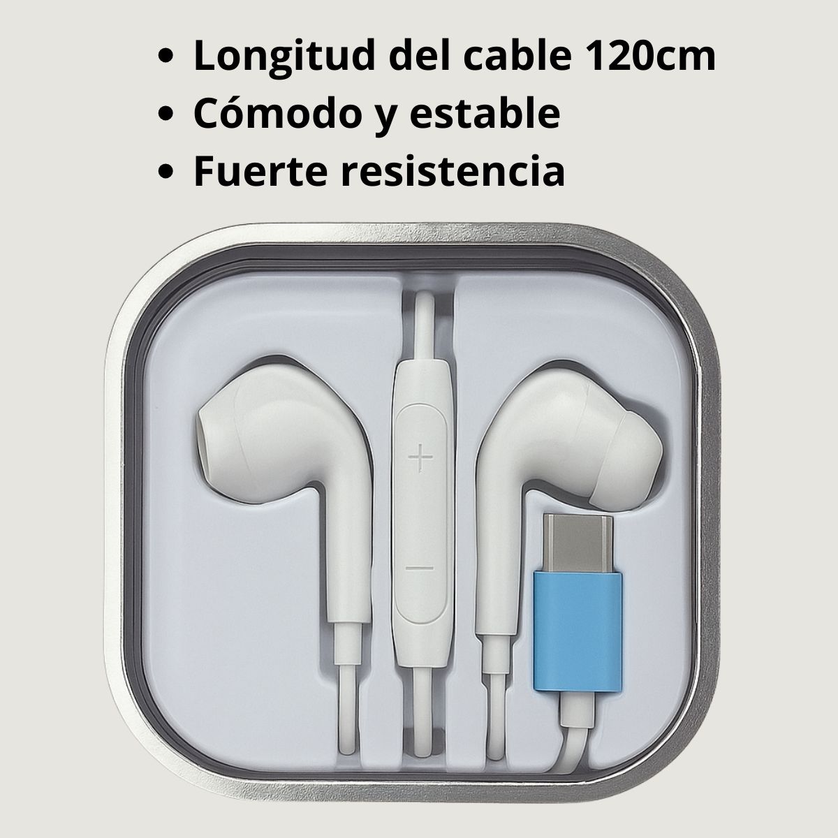 GENERICO - Audifonos Con Cable Tipo C Para iPhone Y Android Irm