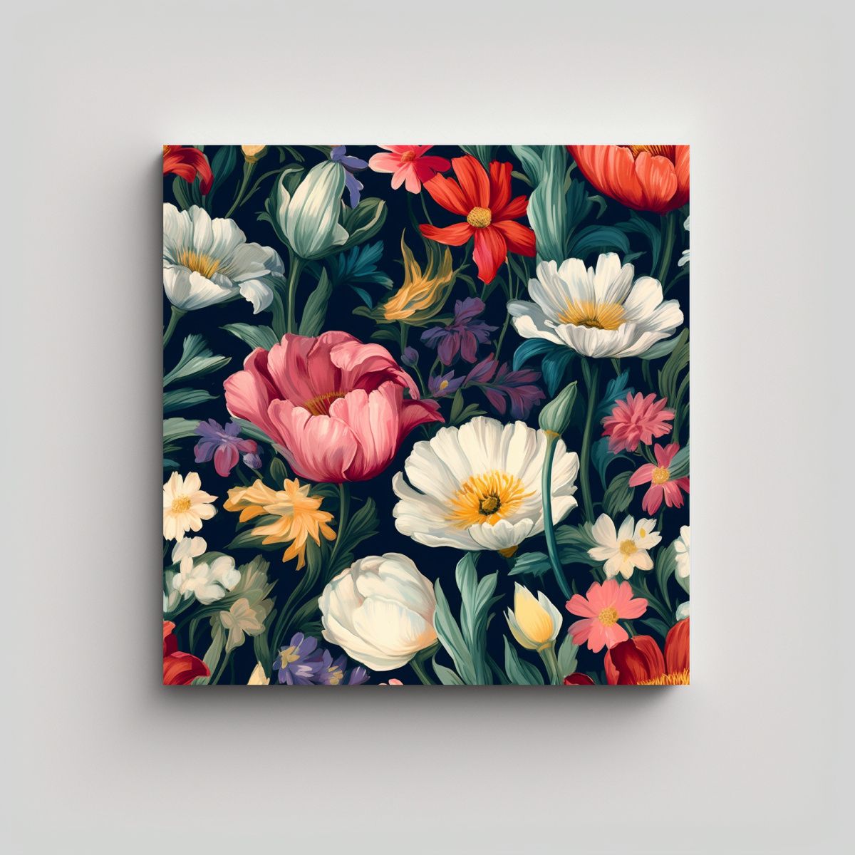 GENERICO - Resistente Lienzo Moderno Su Vibrante Patrón 80x80 Cm