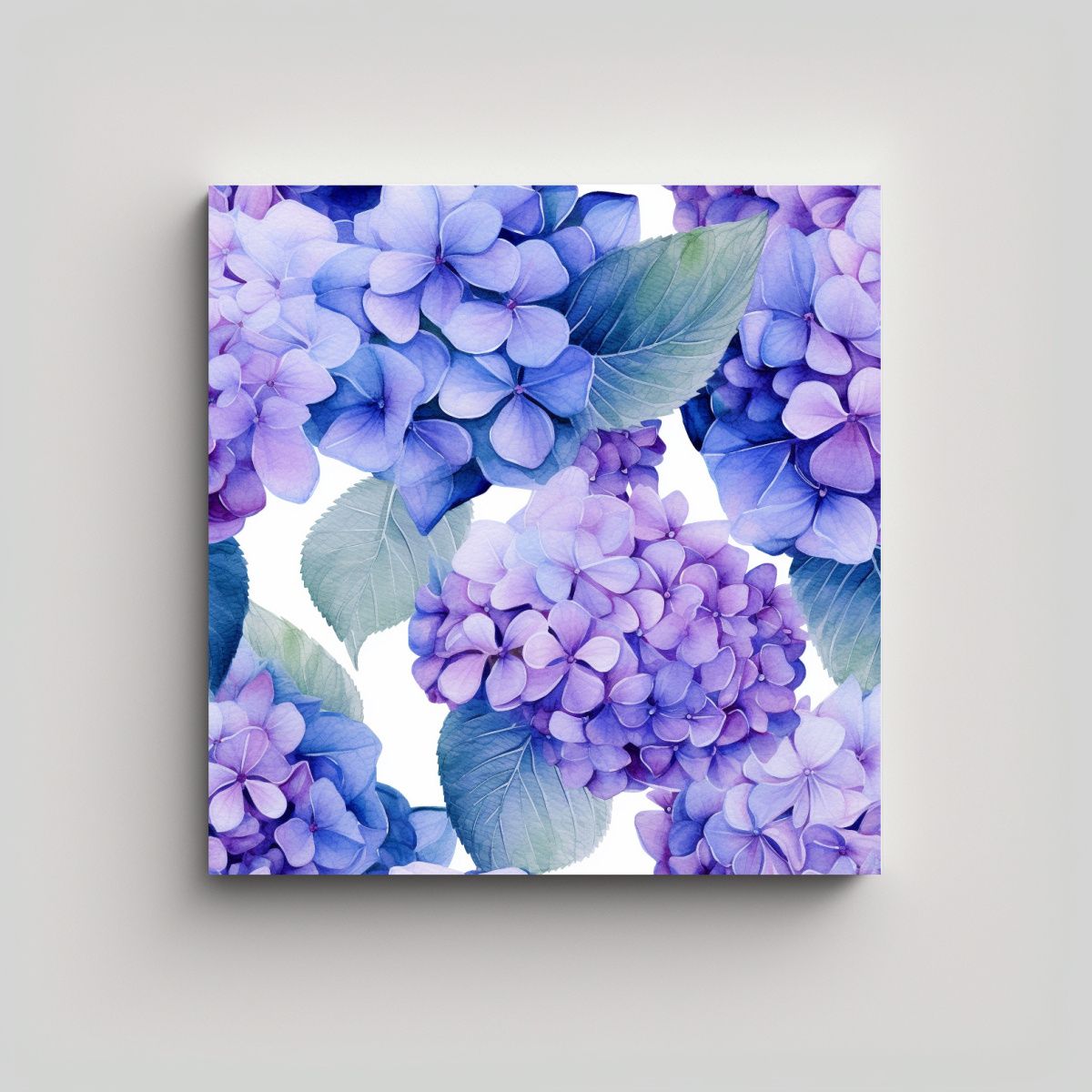 GENERICO - Cuadro Decorativo De Hydrangea Púrpura En 90x90 Cm