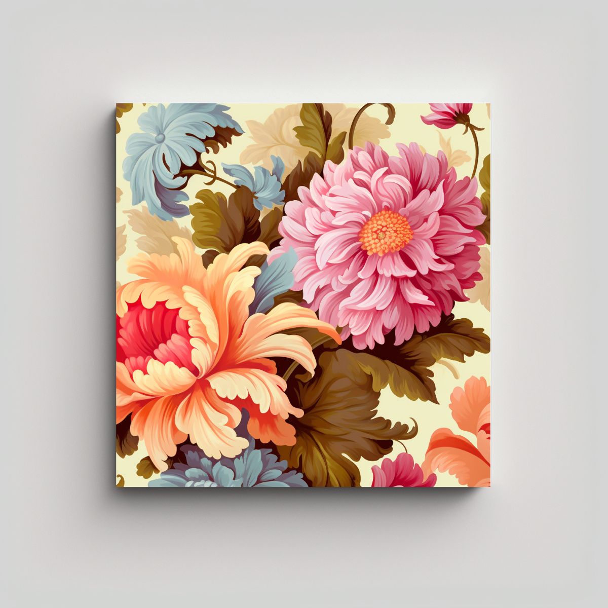 GENERICO - Inspiración De Arte Gráfico Diseños Florales 90x90 Cm