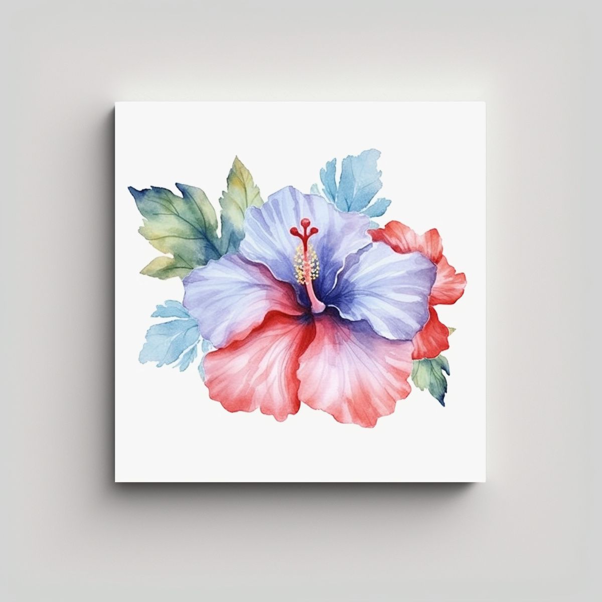 GENERICO - Arte De Pared Colorido Clipart Acuarela De 90x90 Cm