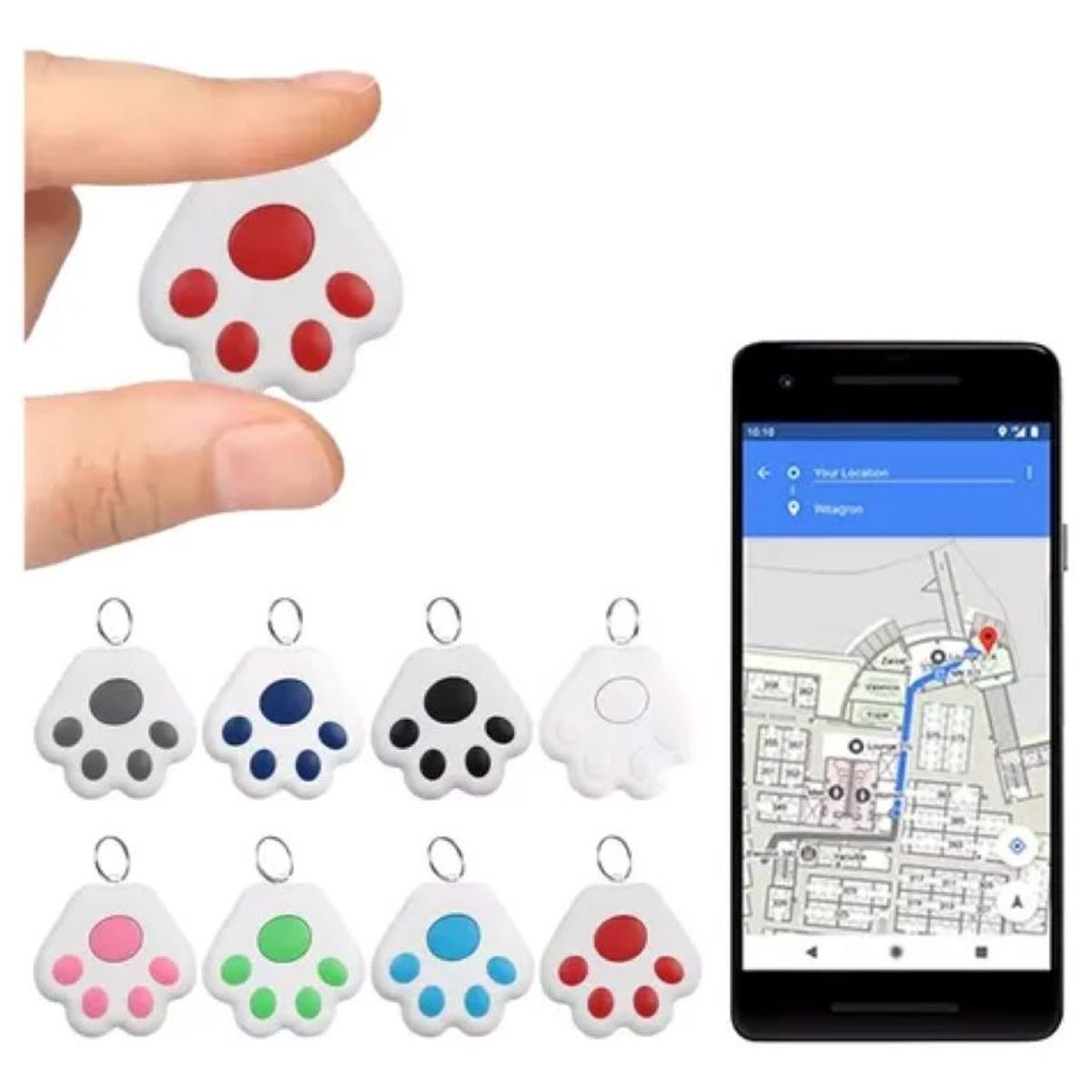 METALFER - Mini Localizador De Rastreo Gps Mascotas Cartera Verde