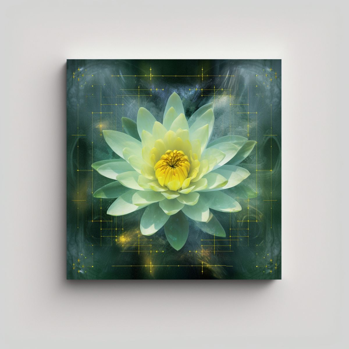 GENERICO - Cuadro Decorativo De Loto En Rayos-X 80x80 Cm