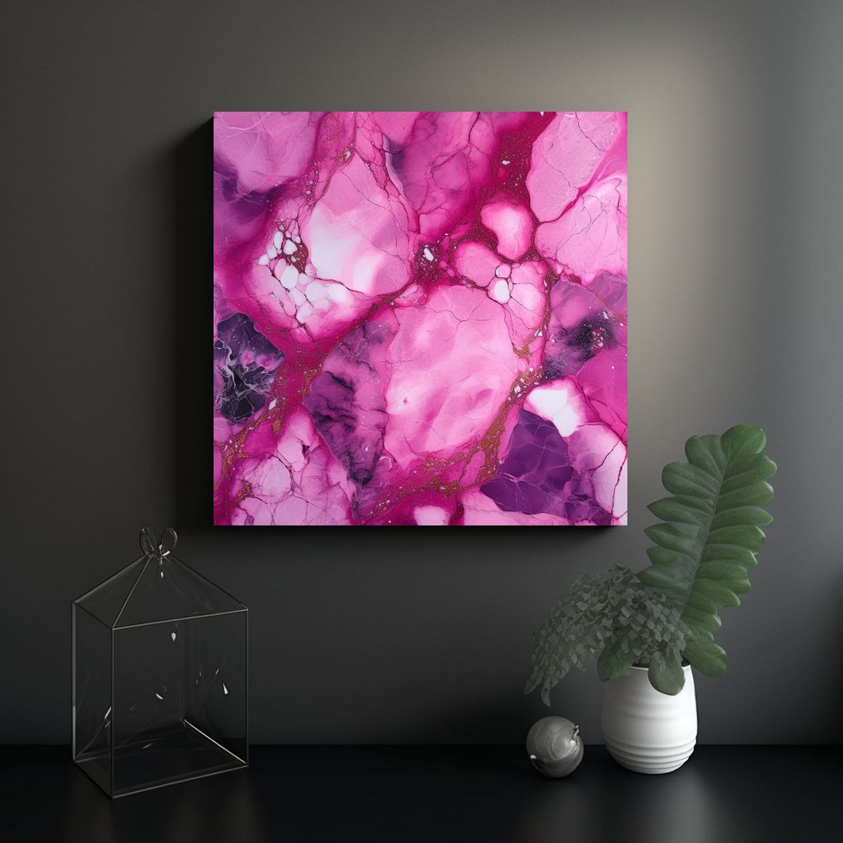 GENERICO - Pinturas Decorativas En Lienzo Con Textura De 70x70 Cm