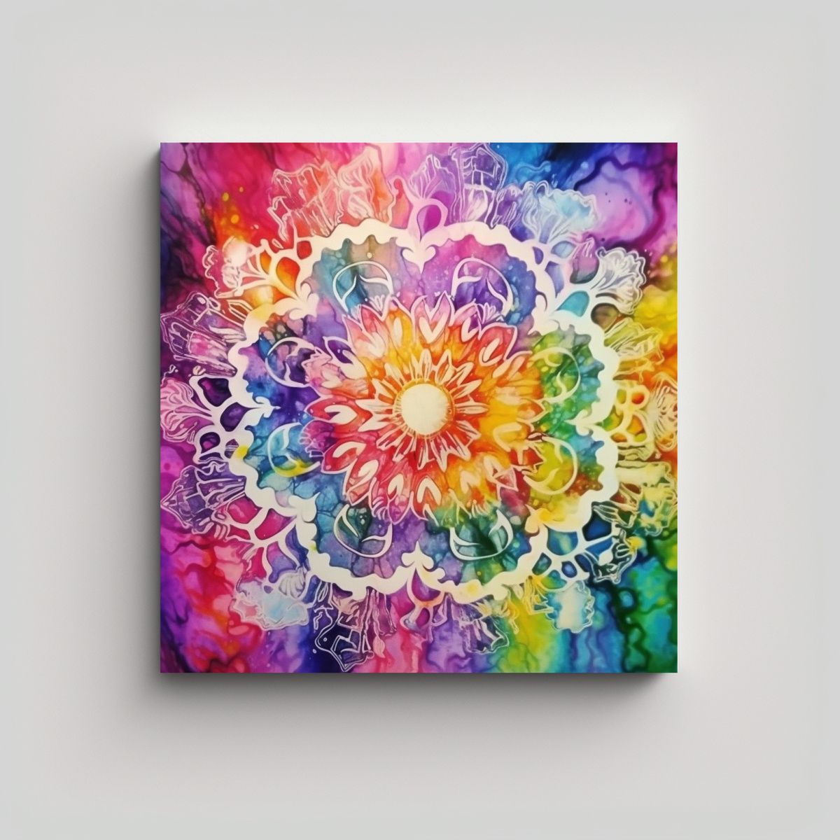 GENERICO - Arte Mandala Grande En Marcadores De Alcohol Por 90x90 Cm.