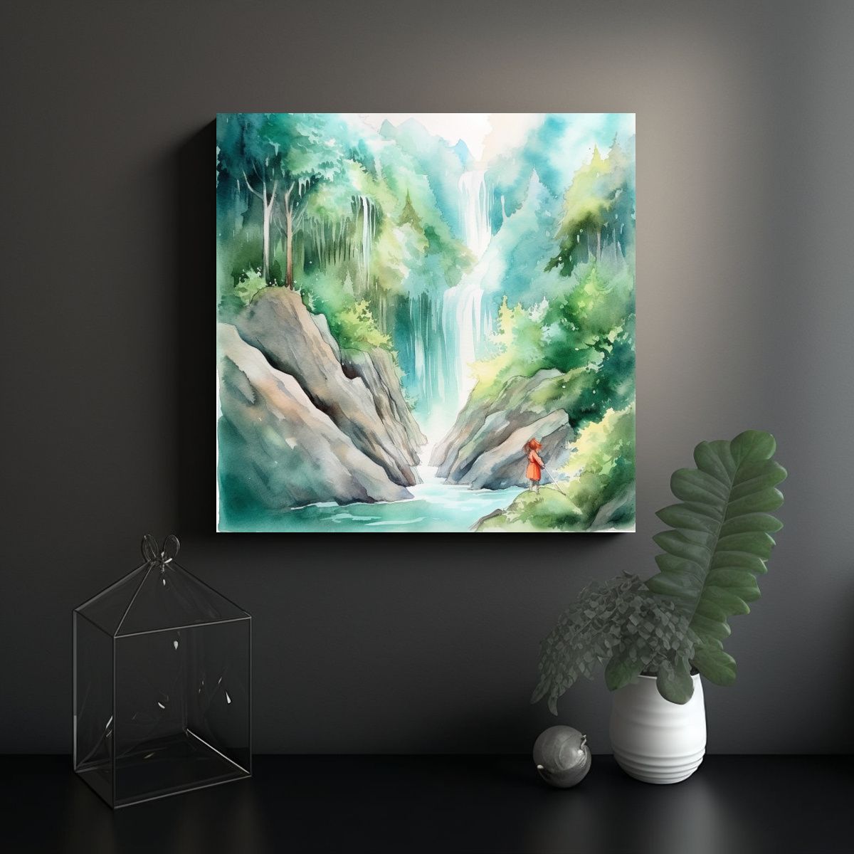 GENERICO - Pinturas Decorativas De Aventuras En Bosque 80x80 Cm.