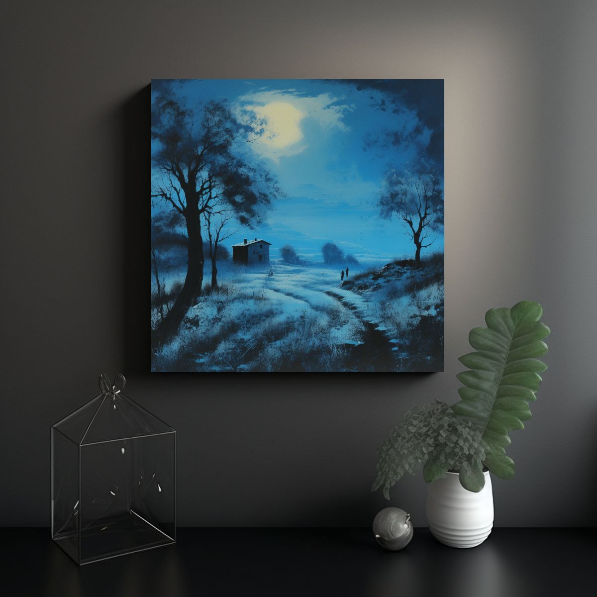 GENERICO - Cuadro De Tela Textura Vintage Estilo 80x80 Cm