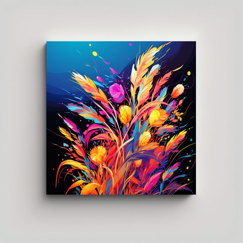 GENERICO - Pinturas Decorativas De Granos De Centeno A Rye 70x70 Cm