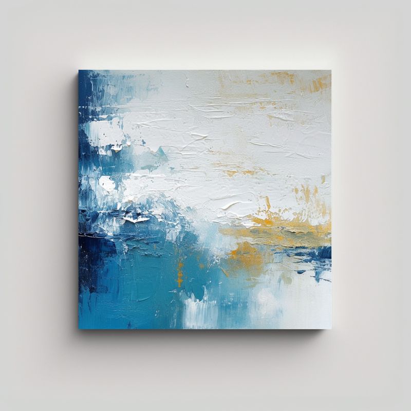 GENERICO - Pintura Abstracta Arte Patron Intensa Vitalidad 90x90 Cm