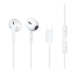 QCY - Audífonos Con Cable Y Micrófono Lh1 Tipo C Blanco