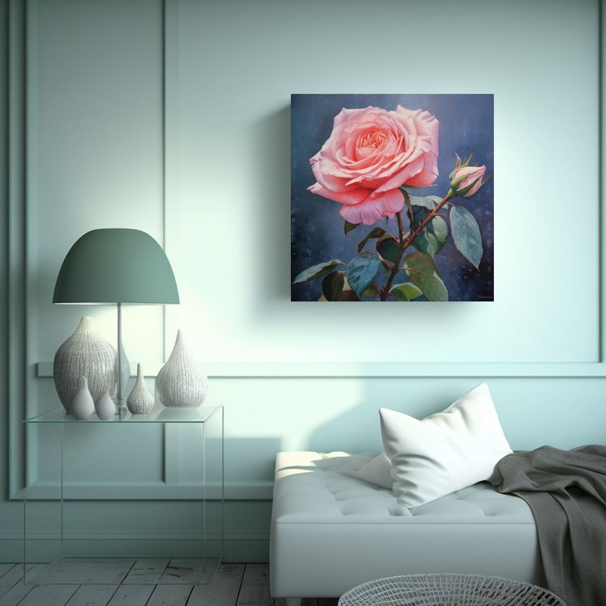 GENERICO - Escenario Rosa Uryga Cuadros Decorativos Canva 70x70 Cm