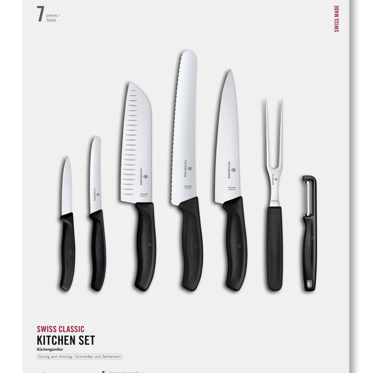VICTORINOX - Set de cocina Swiss Classic 7 piezas negro Victorinox