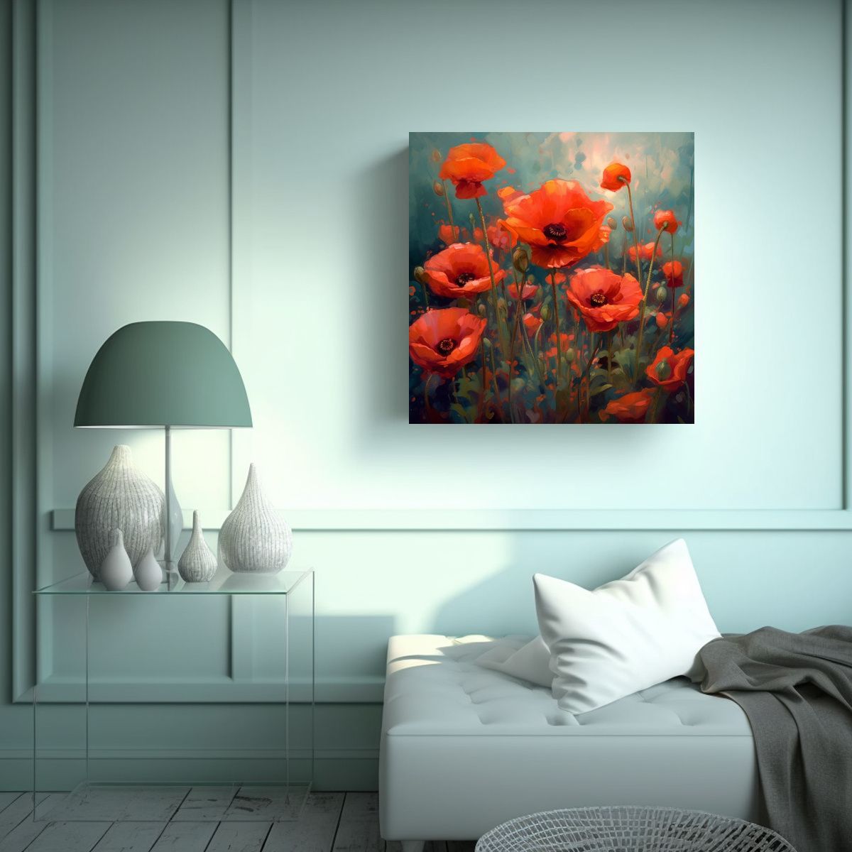 GENERICO - Cuadro Digital Vanguardia The Poppies Por Seth 80x80 Cm