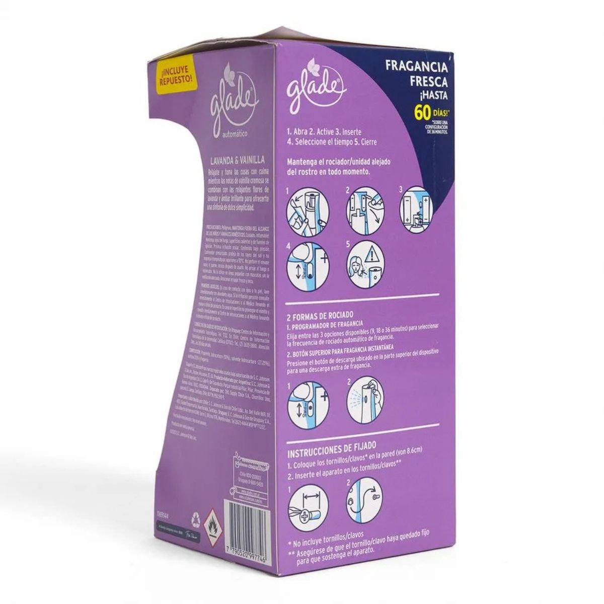 GLADE - Desodorante Ambiental Automático Glade Lavanda y Vainilla