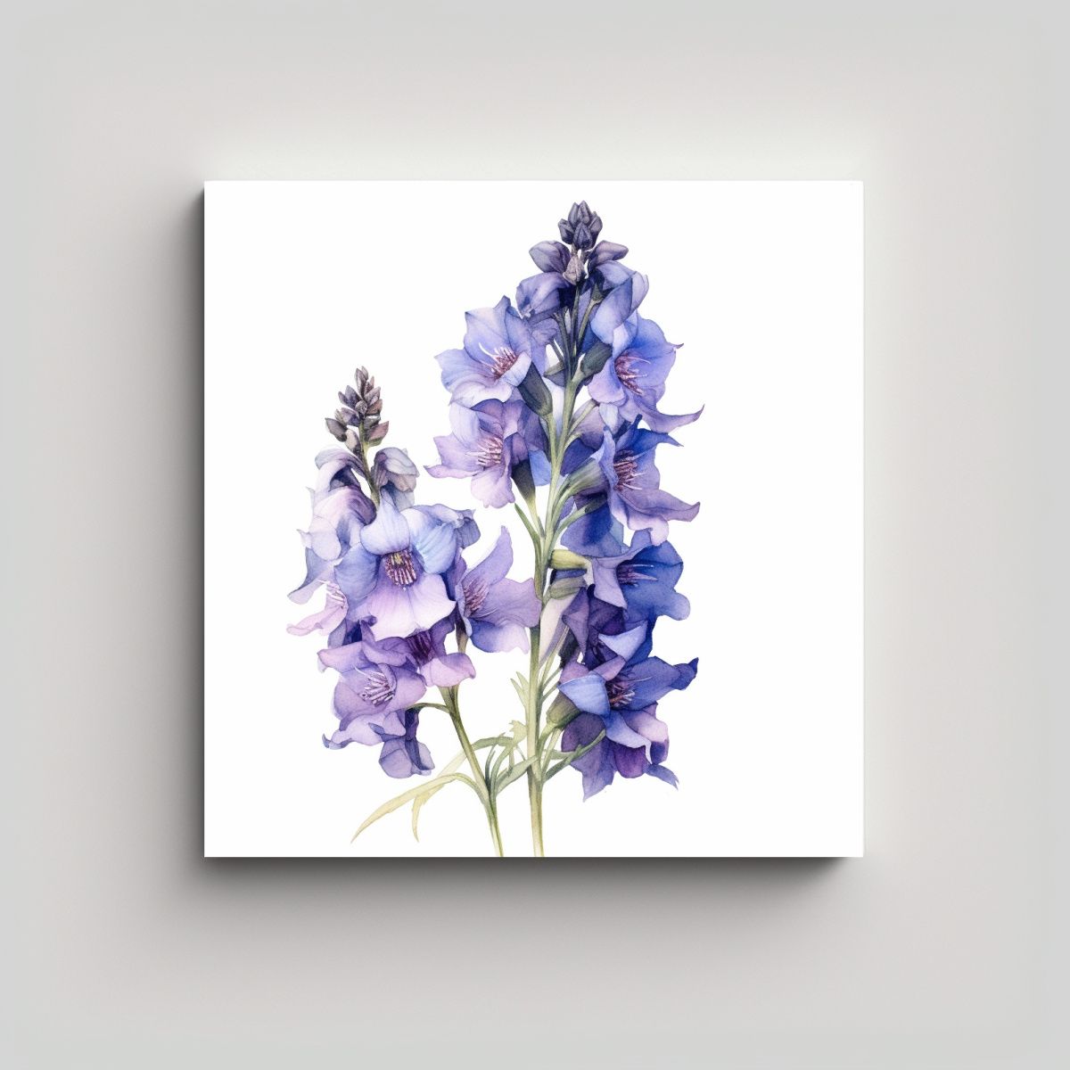 GENERICO - Cuadro Decorativo Moderno Exuberantes Delphinium 80x80 Cm