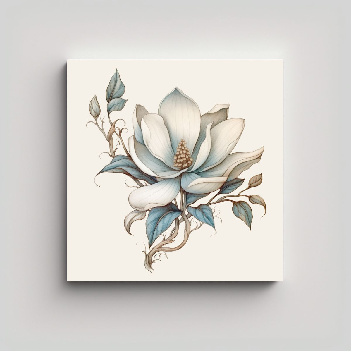 GENERICO - Diseño Tribal De Magnolia En Canva Para 80x80 Cm