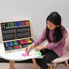GENERICO - Set De Arte Dibujo Y Pintura Lápices Maleta Con 180 Piezas
