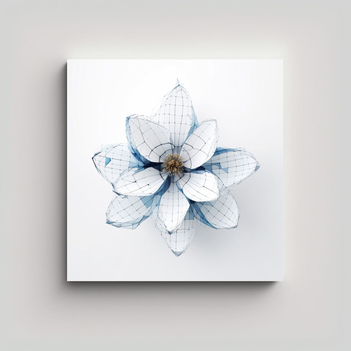 GENERICO - Cuadro Vanguardista De Magnolia Blanca 70x70 Cm