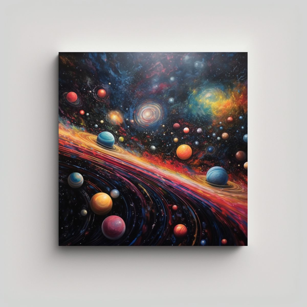 GENERICO - Composición Perspectiva Haiku Estrellas Único 70x70 Cm