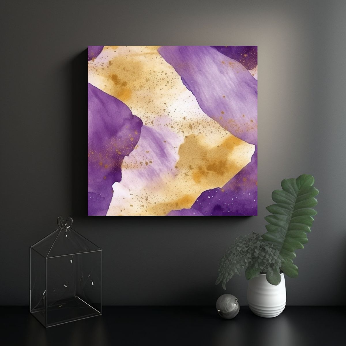 GENERICO - Cuadros Vintage Estilo 80s En Acuarela Textura 70x70 Cm