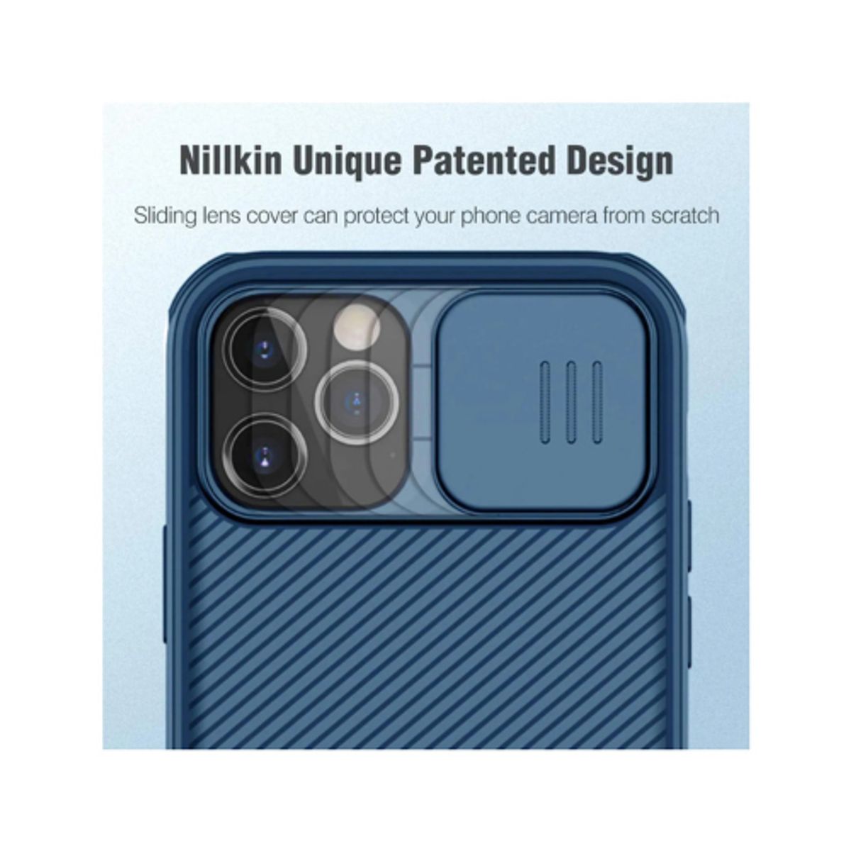 NILLKIN - Carcasa Camshield Pro Para iPhone 12 Pro Max Azul