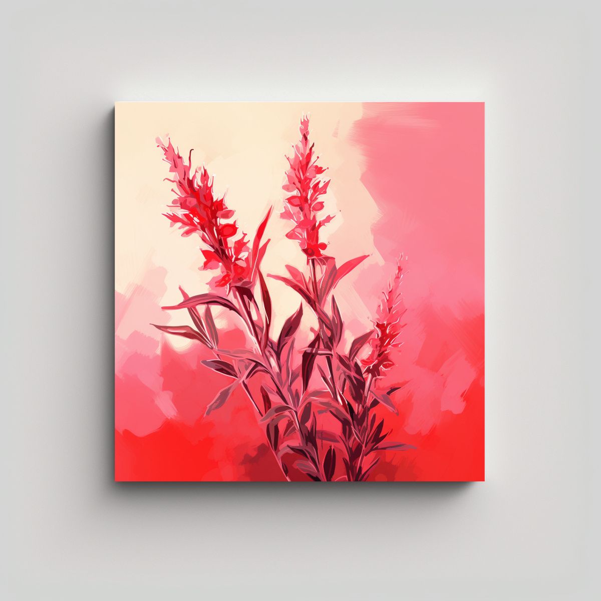 GENERICO - Cuadro Cuadrado Impresionante Con Hierbas De 70x70 Cm