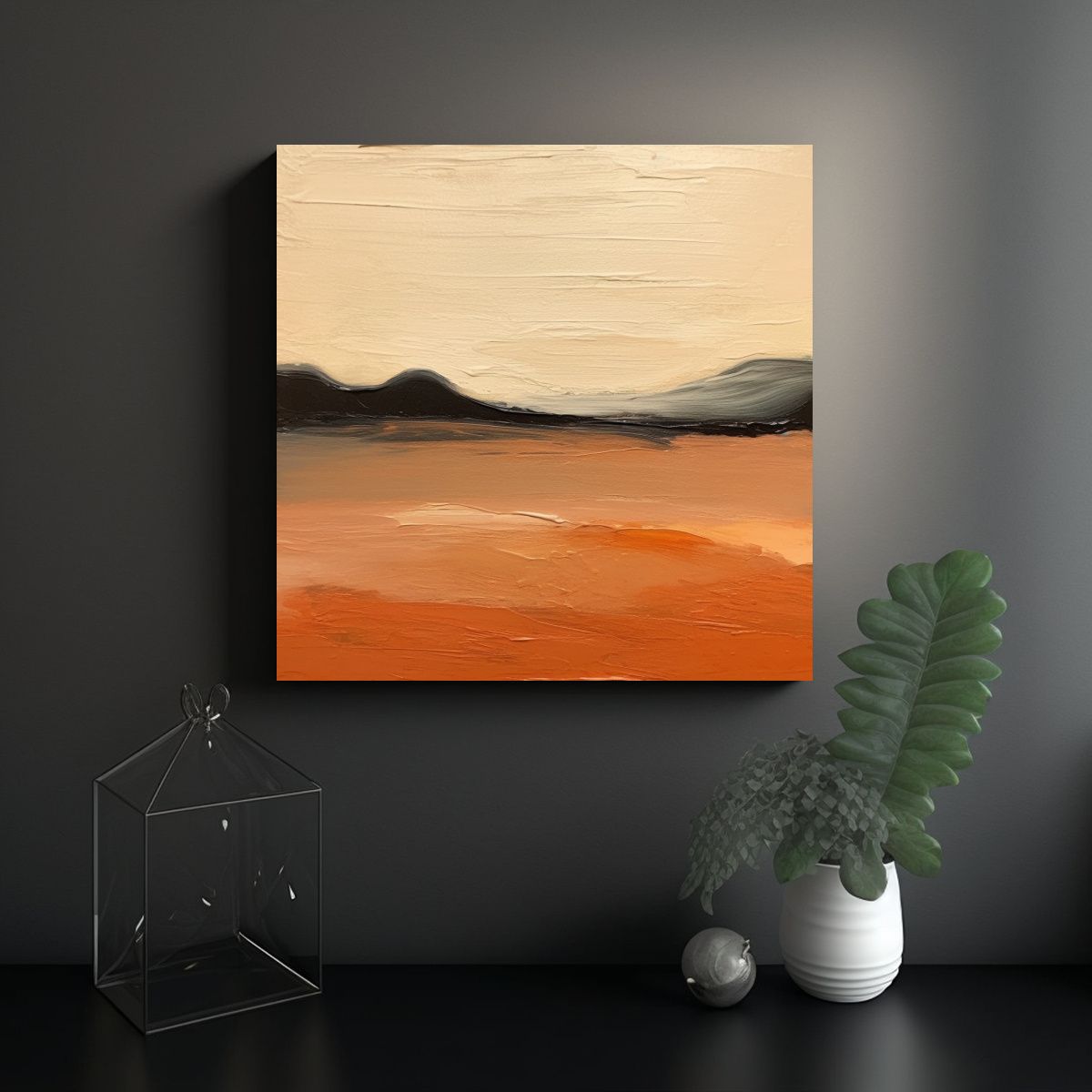 GENERICO - Pintura Lienzo Exclusiva Minimalista Paisaje 70x70 Cm