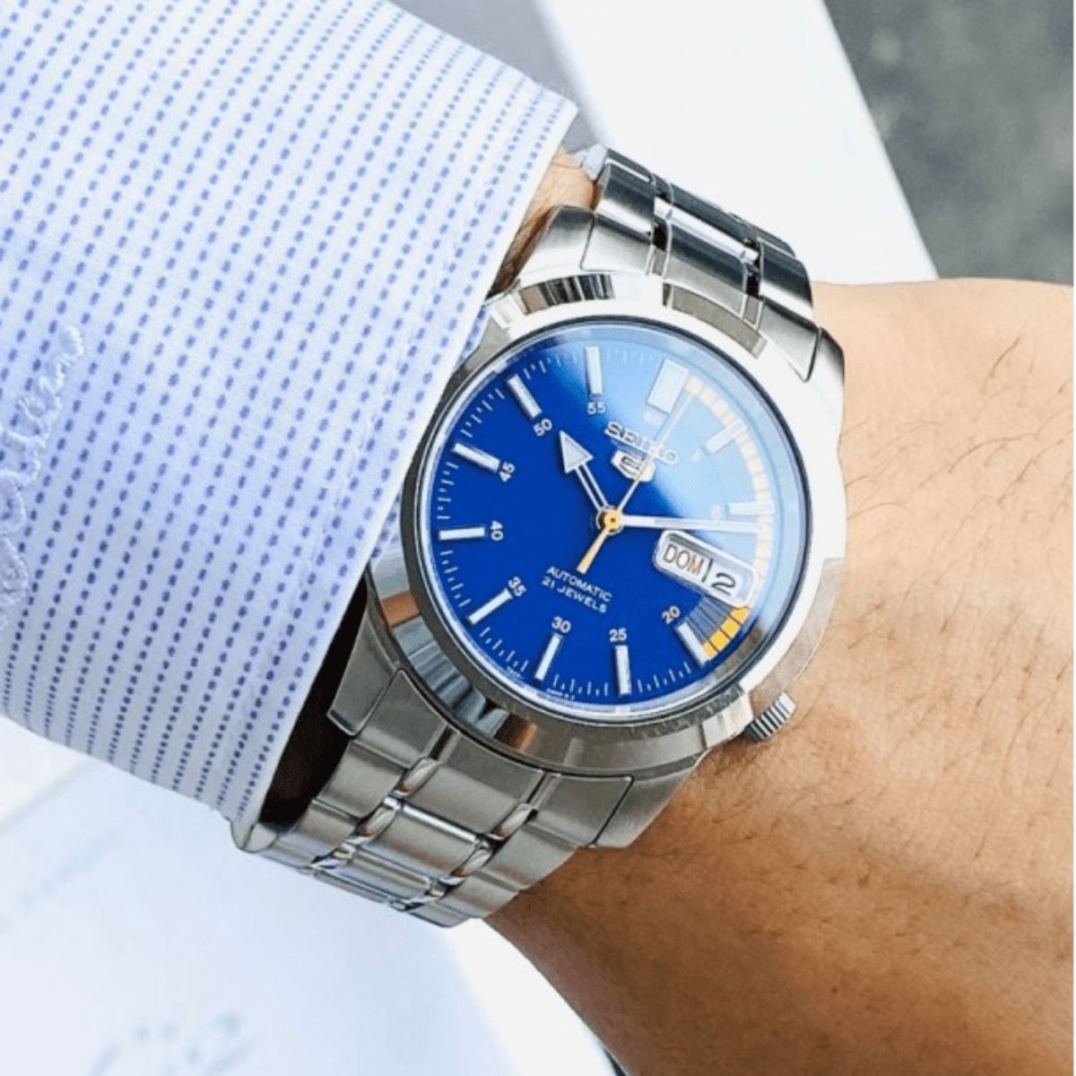 SEIKO - RELOJ SEIKO 5 SNKK27K1 PLATEADO HOMBRE