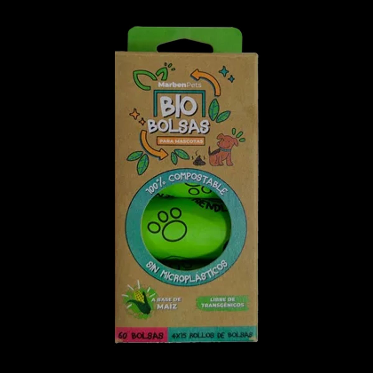 MARBEN PETS - Bio Bolsas caja de 4 rollos