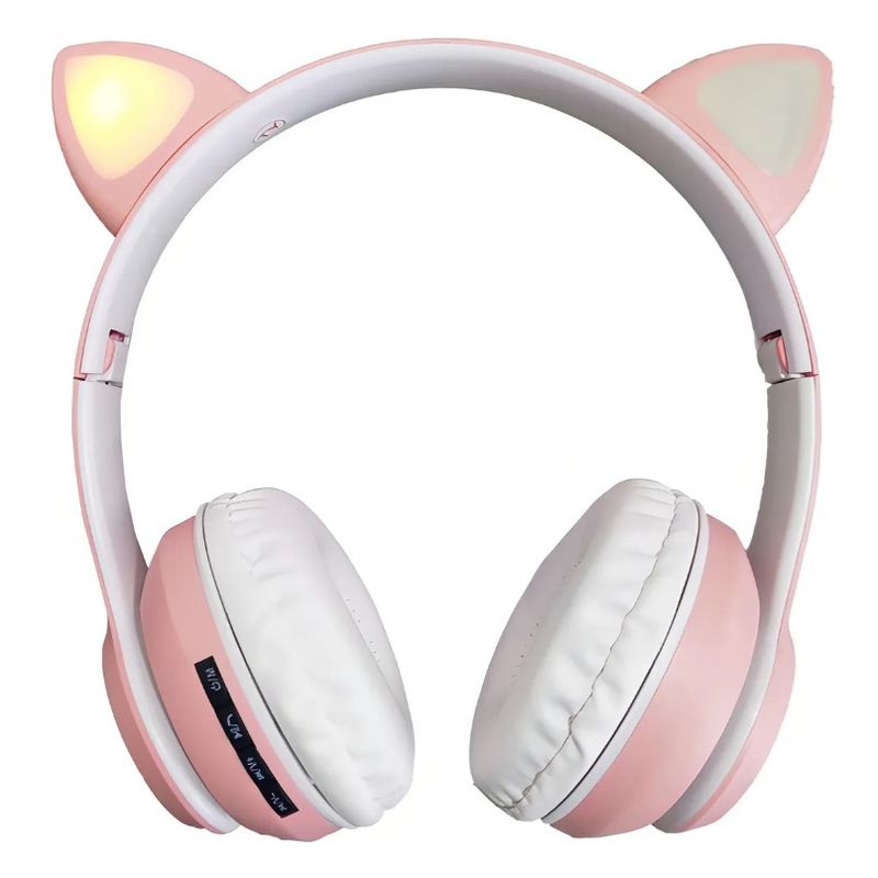 GENERICO - Auriculares Bluetooth inalámbricos Tik Tok LED Cat Ear color rosa