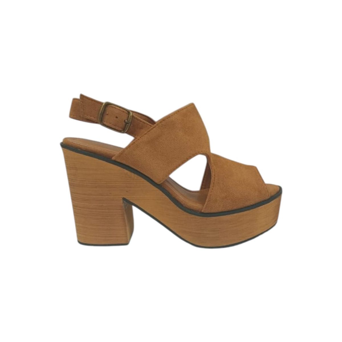 HERIEL - Sandalia Camel Plataforma Mujer