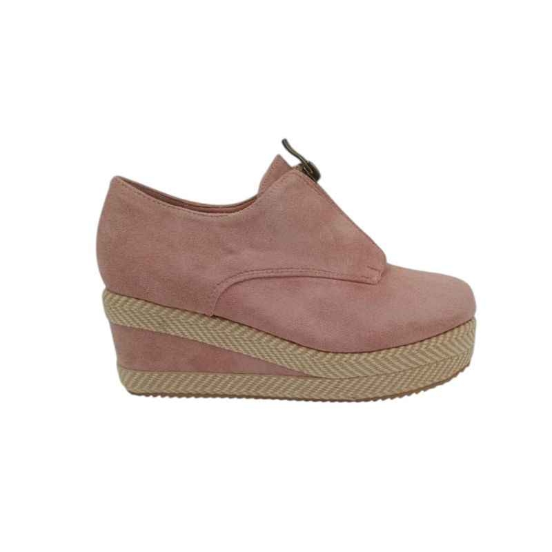 HERIEL - Zapato Panchita Rosa Gamuza