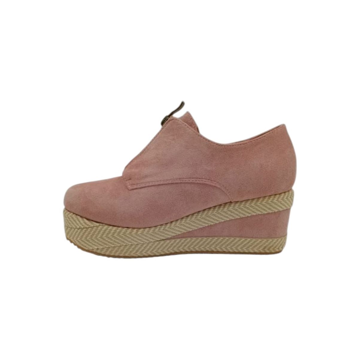 HERIEL - Zapato Panchita Rosa Gamuza