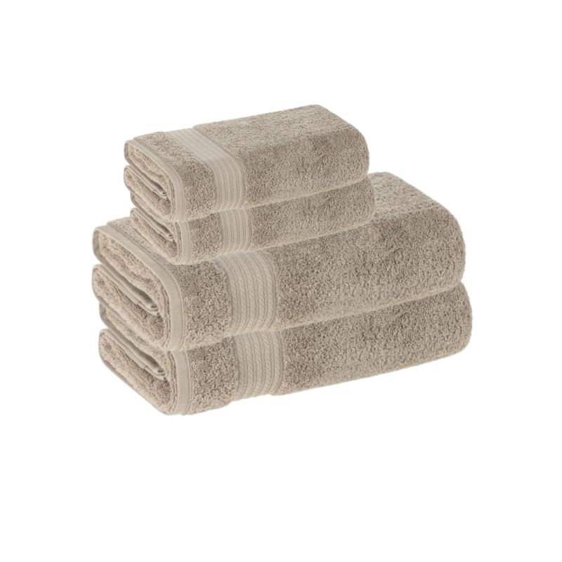 KARSTEN - Set toalla sábana 4 piezas 600gr 100% algodón gris